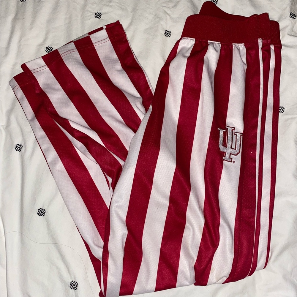 Adidas Indiana Hoosiers candy stripe pants
